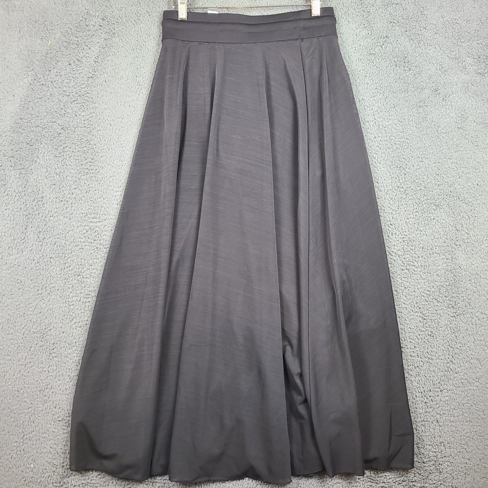 HALARA Black Maxi Skirt with Pleated Detail - Picture 3 of 8
